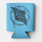 Cool Manta Ray Tribal Design Blauw Blikjeskoeler (Voorkant)