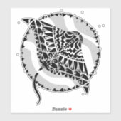 Cool Manta Ray Tribal Tattoo Sticker (Vel)