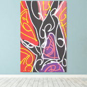 Cool Maori Art by RRW  Canvas Afdruk (Insitu (Houten vloer))