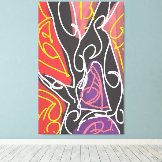 Cool Maori Art by RRW Canvas Afdruk (Insitu (Houten vloer))