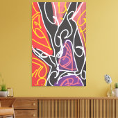 Cool Maori-kunst van RRW  Canvas Afdruk (Insitu (Woonkamer))