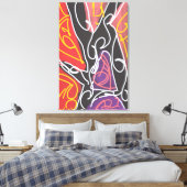 Cool Maori-kunst van RRW  Canvas Afdruk (Insitu (Slaapkamer))