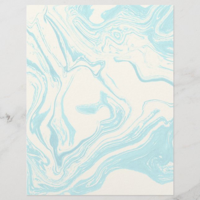 Cool Marble Design in Turquoise en Cream (Voorkant)