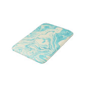 Cool Marble Design in Turquoise en Cream Badmat (Gekanteld)