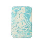 Cool Marble Design in Turquoise en Cream Badmat (Voorkant Verticaal)