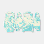 Cool Marble Design in Turquoise en Cream Bedankdoosjes (Uitgevouwen)