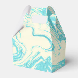 Cool Marble Design in Turquoise en Cream Bedankdoosjes