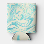 Cool Marble Design in Turquoise en Cream Blikjeskoeler (Voorkant)
