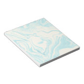 Cool Marble Design in Turquoise en Cream Notitieblok (Schuin)