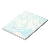Cool Marble Design in Turquoise en Cream Notitieblok (Linkerzijde)