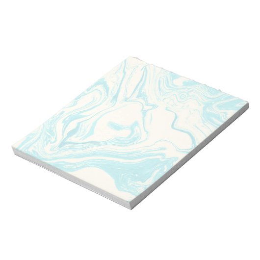 Cool Marble Design in Turquoise en Cream Notitieblok (Linkerzijde)