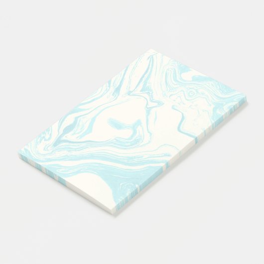 Cool Marble Design in Turquoise en Cream Post-it® Notes (Schuin)