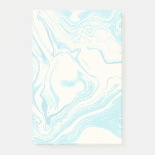 Cool Marble Design in Turquoise en Cream Post-it® Notes (Voorkant)