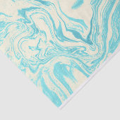 Cool Marble Design in Turquoise en Cream Tissuepapier (Detail)