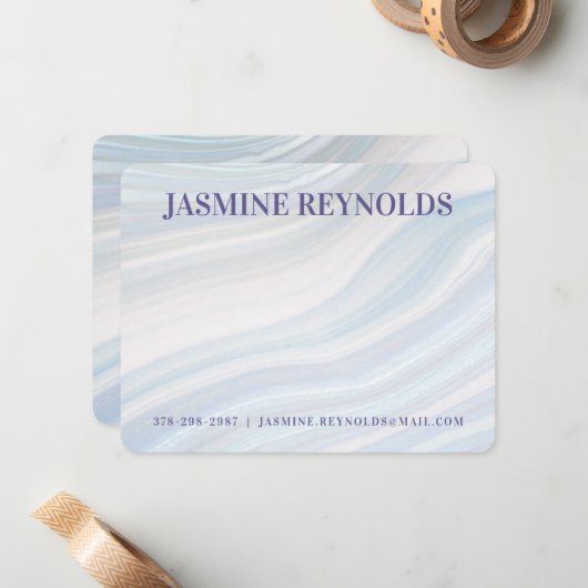 Cool Marble Geode Note Kaart Notitiekaartje (Voorkant / Achterkant in situ)