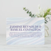 Cool Marble Geode Wedding Invitation Kaart (Staand voorkant)