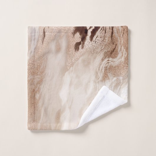 Cool Marble Granite Texture Brown Gold Bad Handdoek (Wasdoekje)