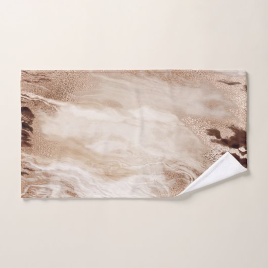 Cool Marble Granite Texture Brown Gold Bad Handdoek (Handdoek)