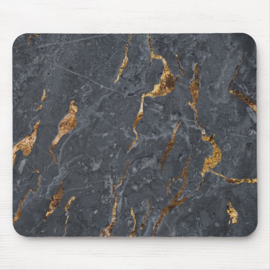 Cool Marble Grey Gold Muismat (Voorkant)