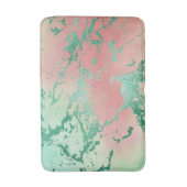 Cool Marble | Mooie pastelkoraal en groene ombre Badmat (Voorkant Verticaal)