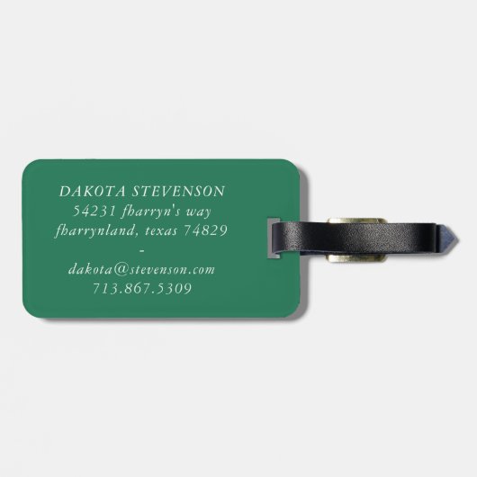 Cool Marble | Mooie pastelkoraal en groene ombre Bagagelabel (Achterkant horizontaal)