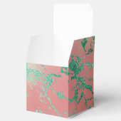 Cool Marble | Mooie pastelkoraal en groene ombre Bedankdoosjes (Geopend)