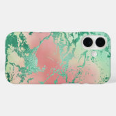 Cool Marble | Mooie pastelkoraal en groene ombre Case-Mate iPhone Case (Achterkant (horizontaal))