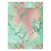 Cool Marble | Mooie pastelkoraal en groene ombre Tafelkleed (Voorkant)