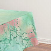 Cool Marble | Mooie pastelkoraal en groene ombre Tafelkleed (Voorbeeld)