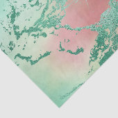 Cool Marble | Mooie pastelkoraal en groene ombre Tissuepapier (Detail)