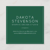 Cool Marble | Pastel Paars blauw roze monogram Vierkante Visitekaartje (Achterkant)