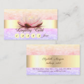 Cool Marble Stripe Lotus Loyalty Kaart (Voorkant / Achterkant)