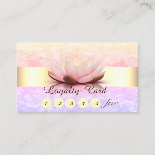 Cool Marble Stripe Lotus Loyalty Kaart (Voorkant)