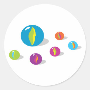 Cool Marbles Ronde Sticker