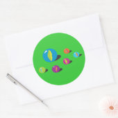 Cool Marbles Ronde Sticker (Envelop)