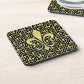 Cool Mardi Gras Fleur de Lis Design Sierkussen Bier Onderzetter (Linkerzijde)
