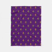 Cool Mardi Gras Fleur de Lis Fleece Deken (Voorkant)