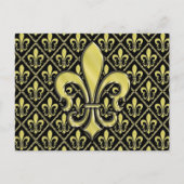 Cool Mardi Gras Fleur de Lis-ontwerp Briefkaart (Voorkant)