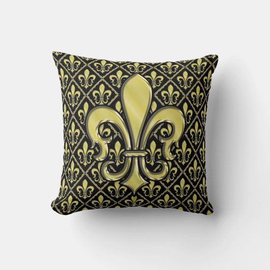 Cool Mardi Gras Fleur de Lis ontwerp Kussen (Voorkant)