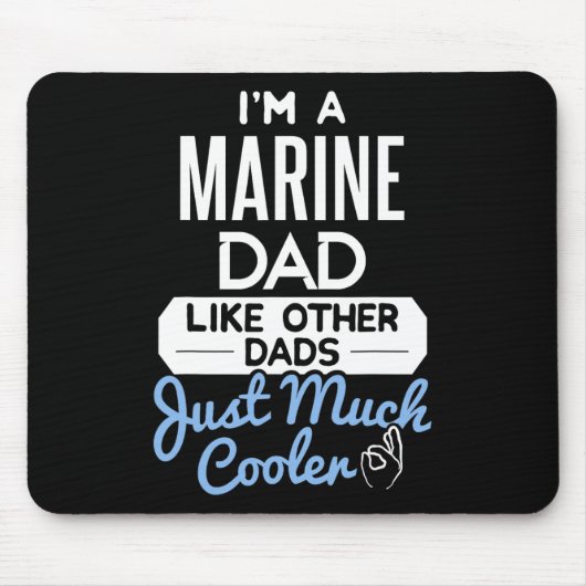 Cool Marine Dad Vaders Day Gift Muismat (Voorkant)