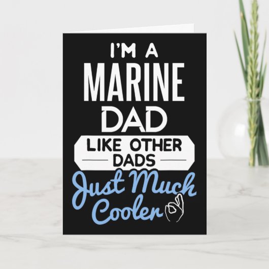 Cool Marine vader vaderdag cadeau Kaart (Voorkant)