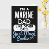 Cool Marine vader vaderdag cadeau Kaart (Gele Bloem)