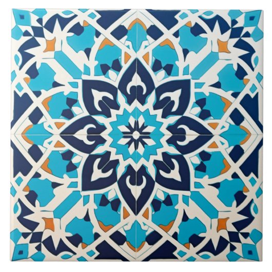 Cool Marokkaans stijl patroon Tegeltje (Voorkant)