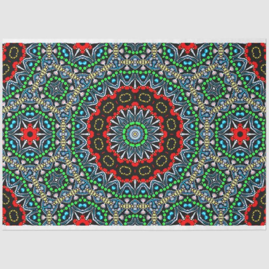 Cool Marokkaans thema Mandala Design Tissuepapier (Voorkant)