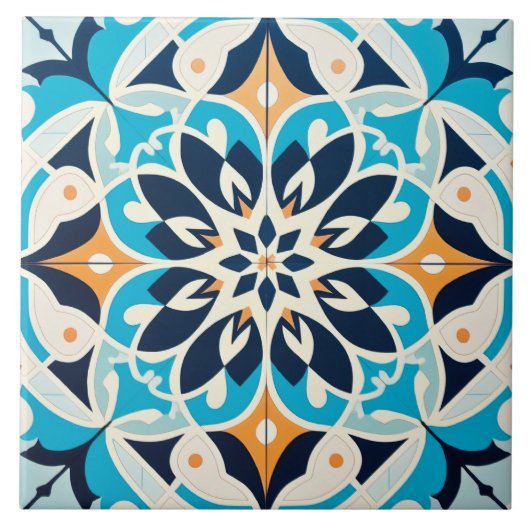 Cool Marokkaans thema patroon Tegeltje (Voorkant)