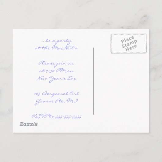 Cool Martini glas Cocktail Party uitnodiging (Achterkant)