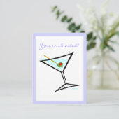 Cool Martini glas Cocktail Party uitnodiging (Staand voorkant)
