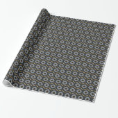 Cool masculine black grijs gouikatrooster cadeaupapier (Uitgerold)