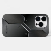 Cool Masculine Metallic Geometric Design Case-Mate iPhone Case (Achterkant (horizontaal))