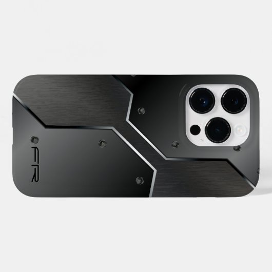 Cool Masculine Metallic Geometric Design Case-Mate iPhone Case (Achterkant (horizontaal))